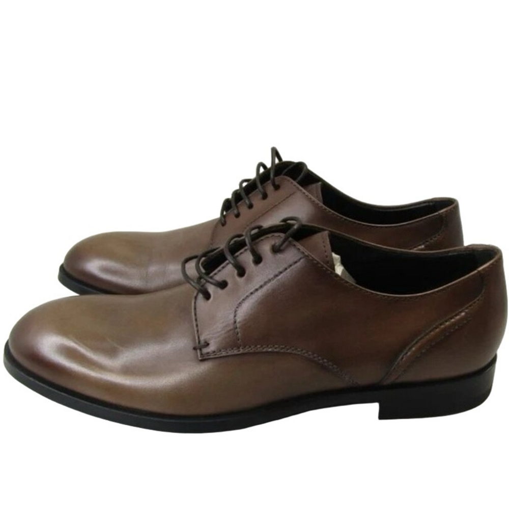 NEW ZEGNA Siena Flex Derby Shoes Brown Leather Lightweight Men’s Size 12